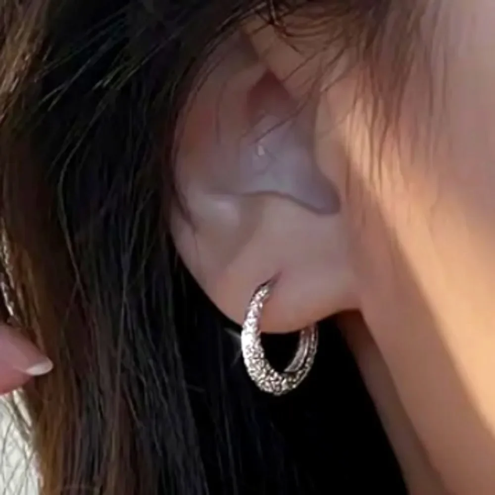 Sterling silver hoop earrings
